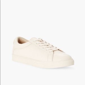 White Faux Leather Sneakers
